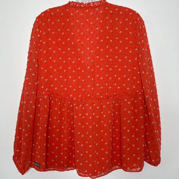 Matilda Jane Top Must Be Love Ruffle- V-Neckline Blouse Style 29612T Size Small - Picture 2 of 11